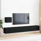 Conjunto de mueble de TV 4 pcs Madera envejecida