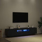 Conjunto de mueble de TV 2 pcs Negro 180 x 35 x 40 cm