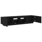 Conjunto de mueble de TV 2 pcs Negro 180 x 35 x 40 cm