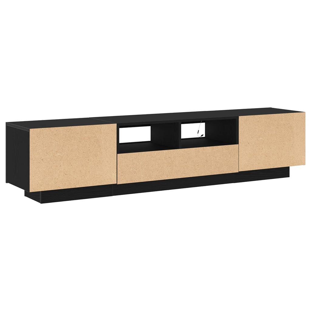Conjunto de mueble de TV 2 pcs Negro 180 x 35 x 40 cm