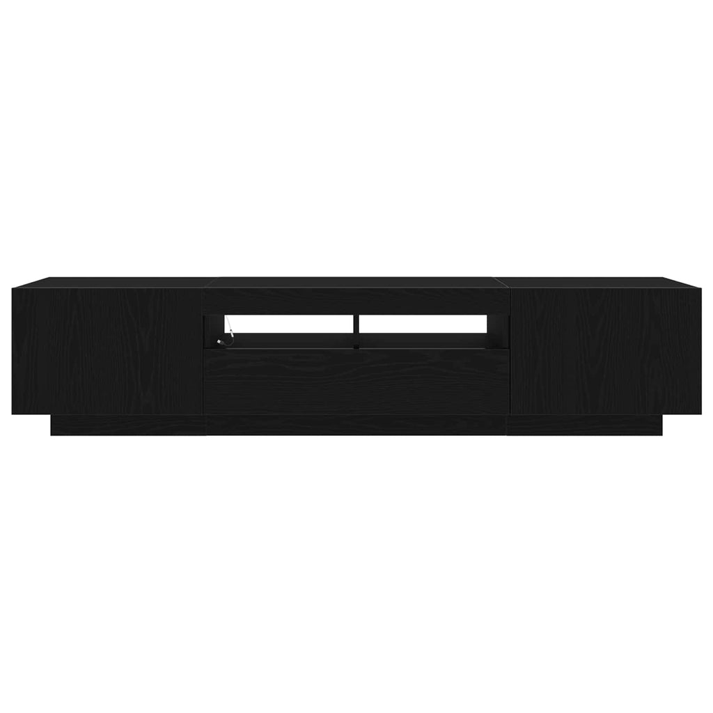 Conjunto de mueble de TV 2 pcs Negro 180 x 35 x 40 cm