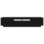 Conjunto de mueble de TV 2 pcs Negro 180 x 35 x 40 cm