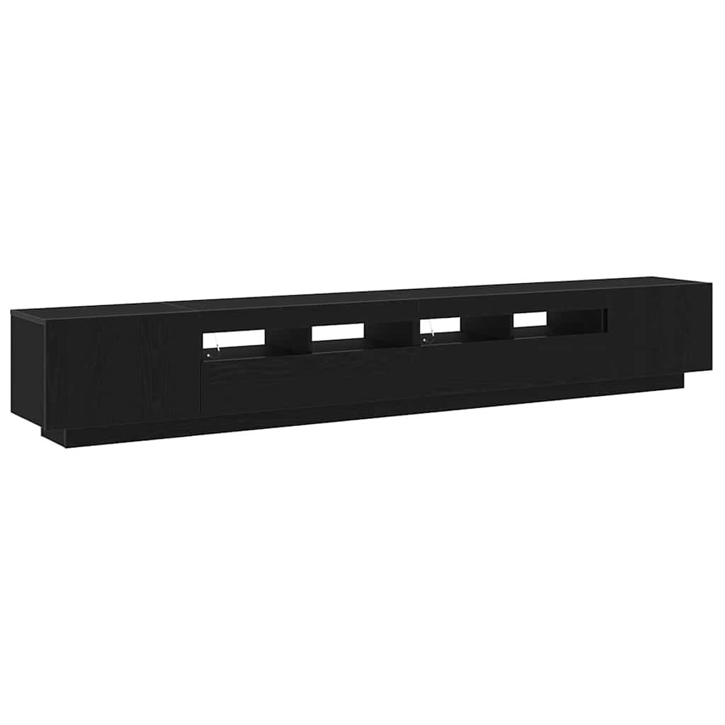 Conjunto de mueble de TV 3 pcs Negro 260 x 35 x 40 cm