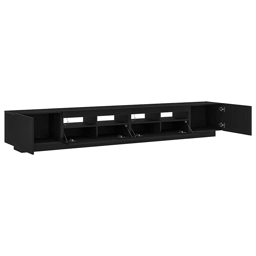 Conjunto de mueble de TV 3 pcs Negro 260 x 35 x 40 cm