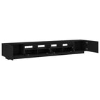 Conjunto de mueble de TV 3 pcs Negro 260 x 35 x 40 cm
