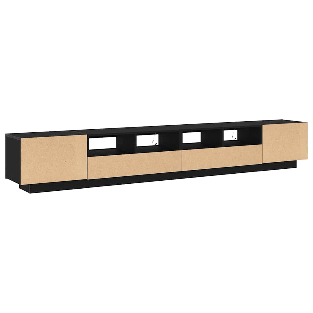 Conjunto de mueble de TV 3 pcs Negro 260 x 35 x 40 cm