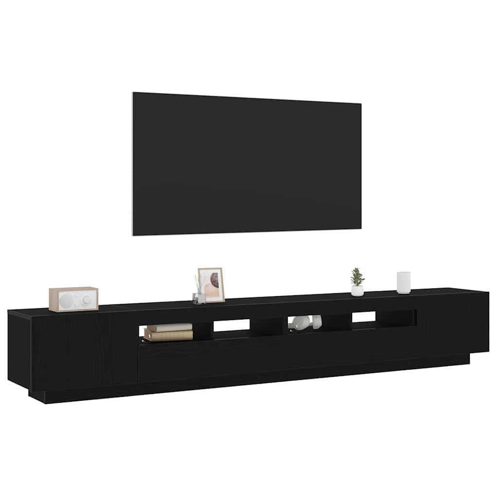 Conjunto de mueble de TV 3 pcs Negro 260 x 35 x 40 cm