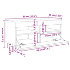 Conjunto de mueble de TV 3 pcs Negro 260 x 35 x 40 cm