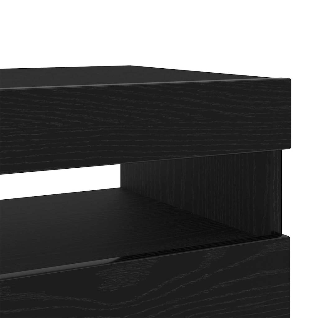 Conjunto de mueble de TV 3 pcs Negro 300 x 35 x 40 cm