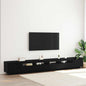 Conjunto de mueble de TV 3 pcs Negro 300 x 35 x 40 cm