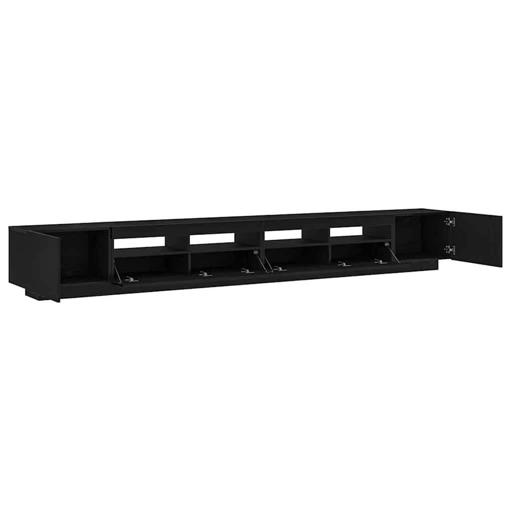 Conjunto de mueble de TV 3 pcs Negro 300 x 35 x 40 cm