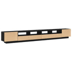 Conjunto de mueble de TV 3 pcs Negro 300 x 35 x 40 cm