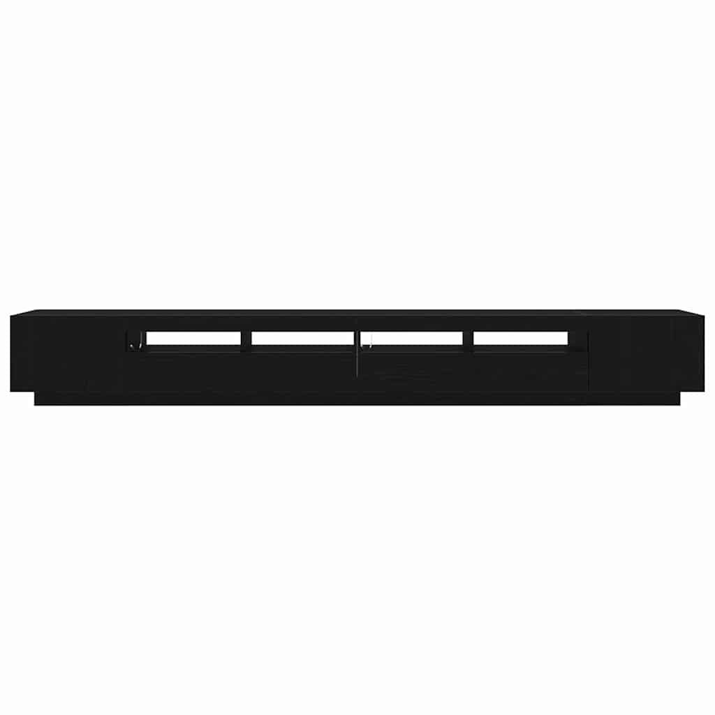 Conjunto de mueble de TV 3 pcs Negro 300 x 35 x 40 cm