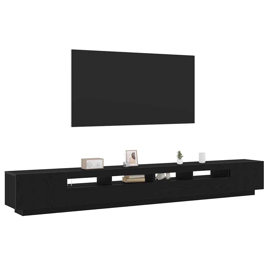 Conjunto de mueble de TV 3 pcs Negro 300 x 35 x 40 cm