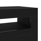 Armario de Noche Roble Negro 60 x 35 x 40 cm