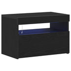 Armario de Noche Roble Negro 60 x 35 x 40 cm
