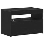 Armario de Noche Roble Negro 60 x 35 x 40 cm