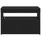 Armario de Noche Roble Negro 60 x 35 x 40 cm