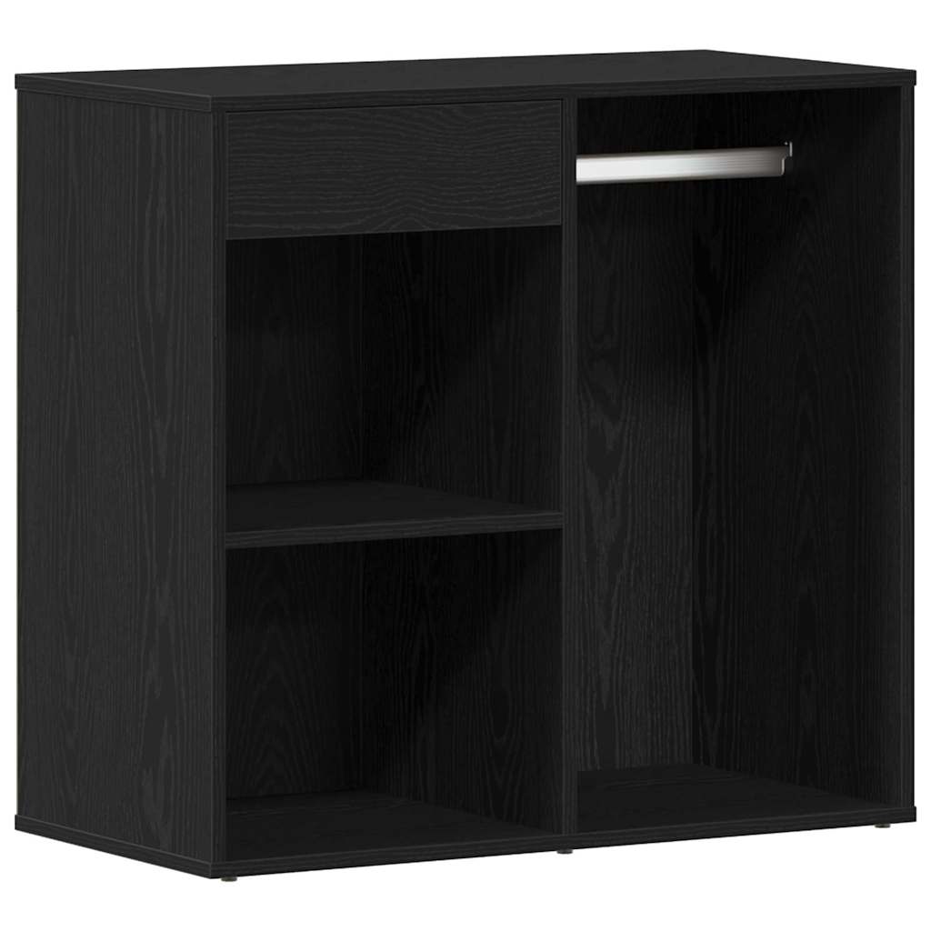 Conjunto de mesa de vestidor con LED 4 pcs Roble Negro