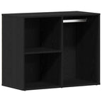 Conjunto de mesa de vestidor con LED 4 pcs Roble Negro
