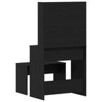 Conjunto de Mesa de Tocador con cajón 2 pcs Roble Negro