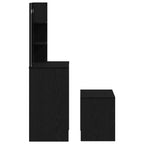 Conjunto de Mesa de Tocador con cajón 2 pcs Roble Negro