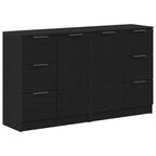Aparador Roble Negro 120 x 30 x 70 cm Madera de ingeniería