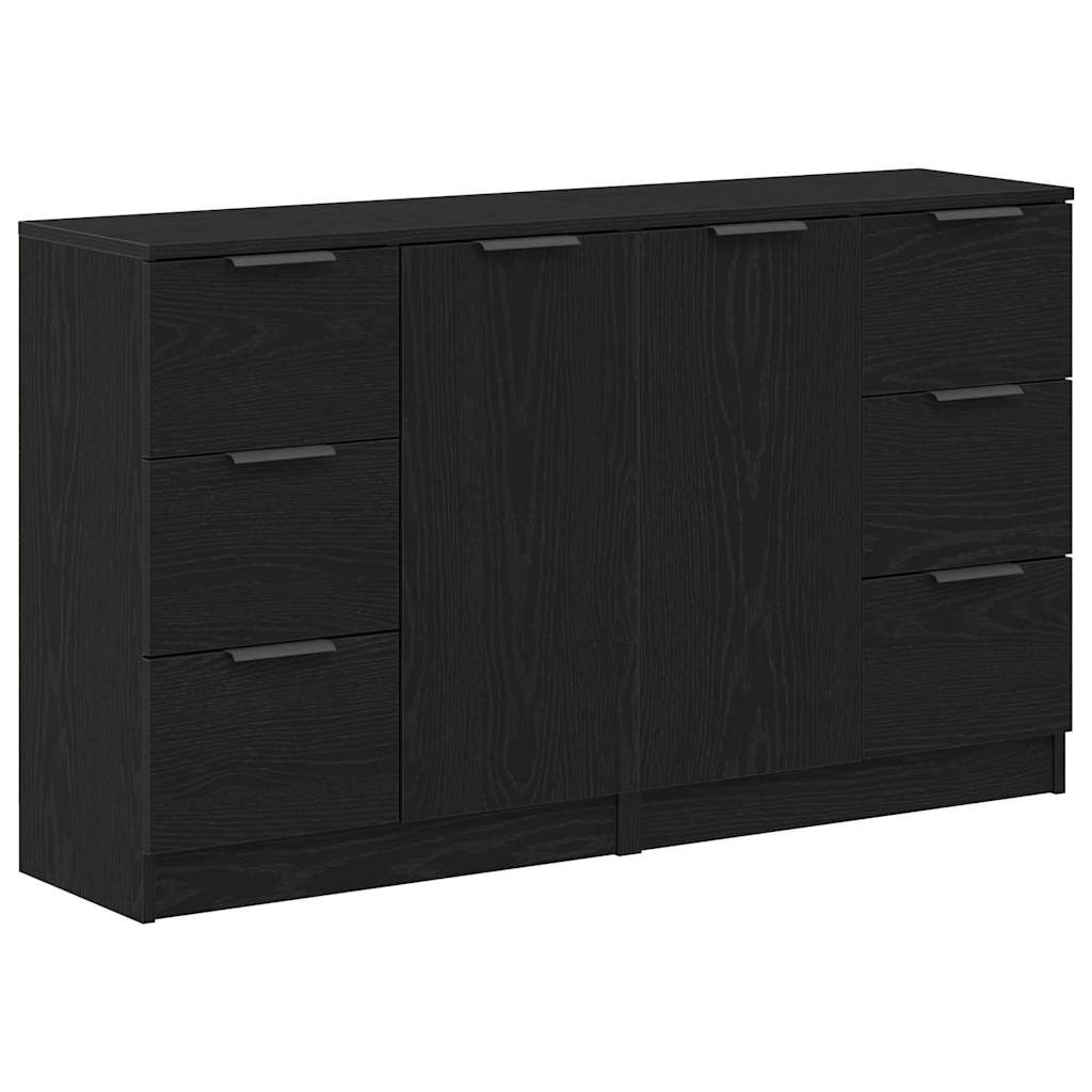 Aparador Roble Negro 120 x 30 x 70 cm Madera de ingeniería