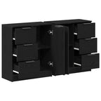 Aparador Roble Negro 120 x 30 x 70 cm Madera de ingeniería