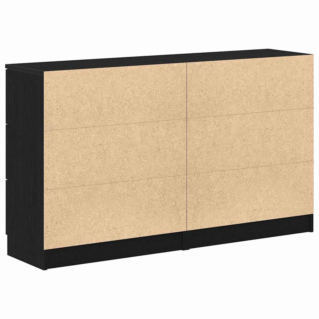 Aparador Roble Negro 120 x 30 x 70 cm Madera de ingeniería