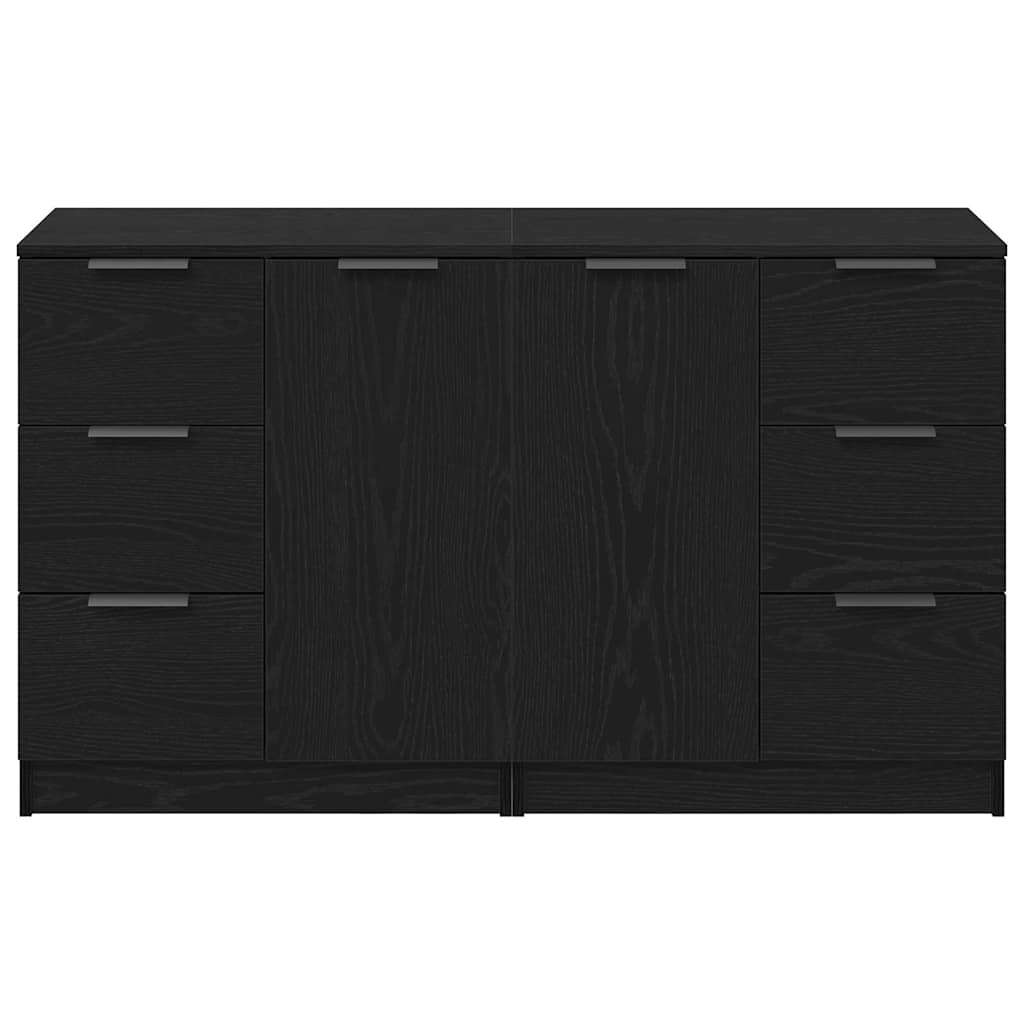 Aparador Roble Negro 120 x 30 x 70 cm Madera de ingeniería