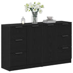 Aparador Roble Negro 120 x 30 x 70 cm Madera de ingeniería