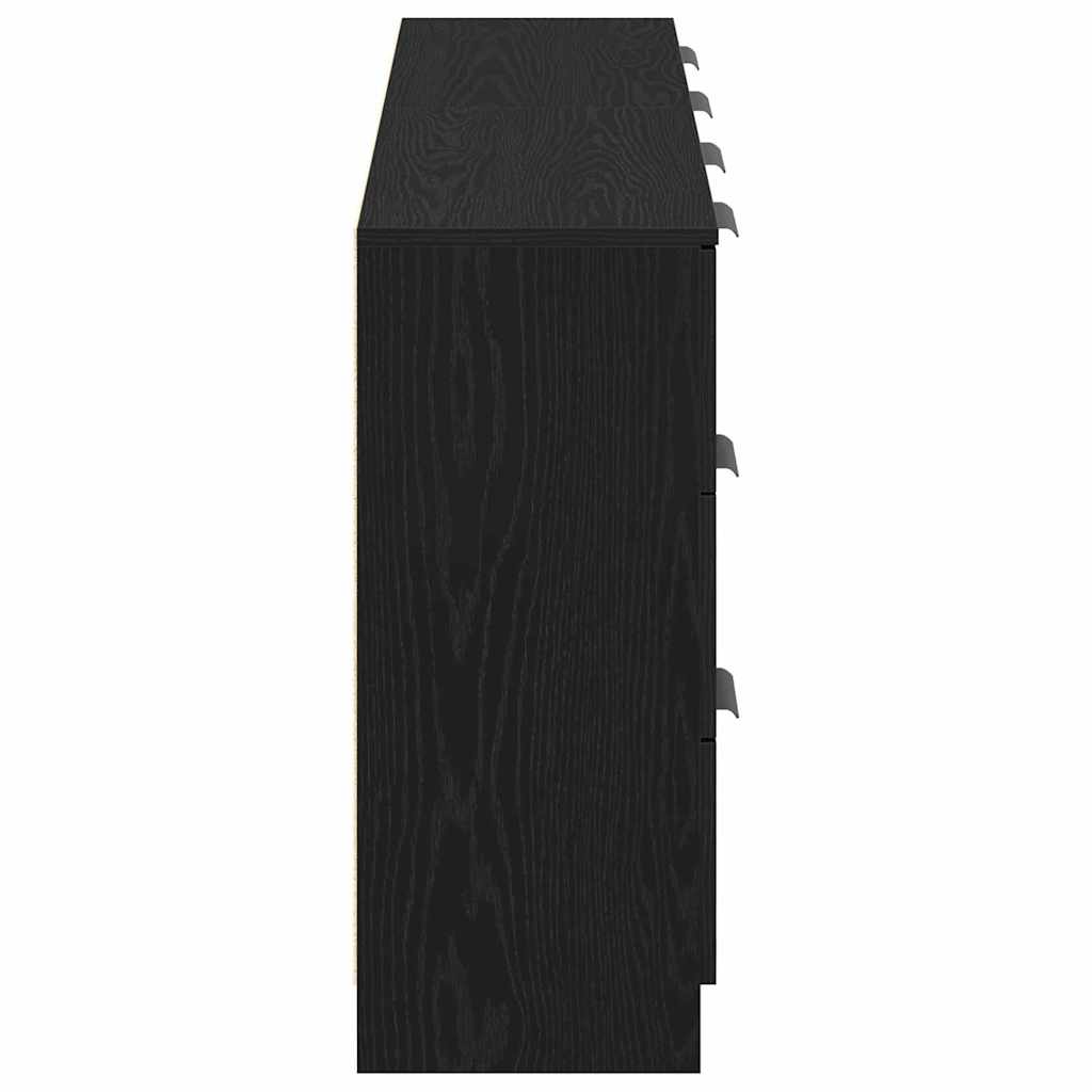 Aparador Roble Negro 120 x 30 x 70 cm Madera de ingeniería