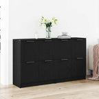 Aparador 2 pcs Roble Negro 60 x 30 x 70 cm Madera de ingeniería