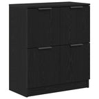 Aparador 2 pcs Roble Negro 60 x 30 x 70 cm Madera de ingeniería