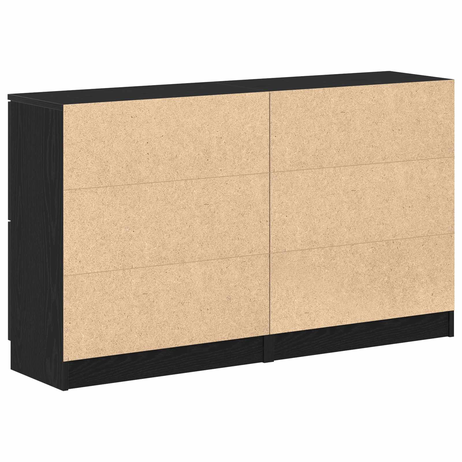 Aparador 2 pcs Roble Negro 60 x 30 x 70 cm Madera de ingeniería