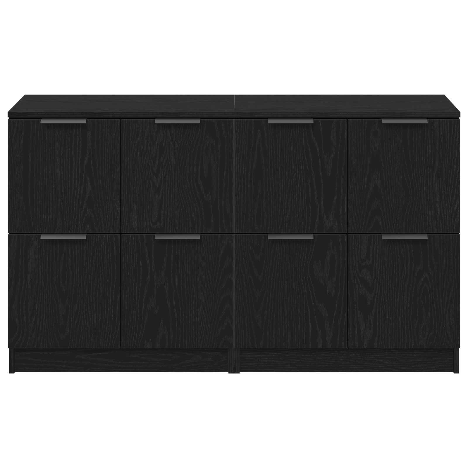 Aparador 2 pcs Roble Negro 60 x 30 x 70 cm Madera de ingeniería