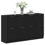 Aparador 2 pcs Roble Negro 60 x 30 x 70 cm Madera de ingeniería