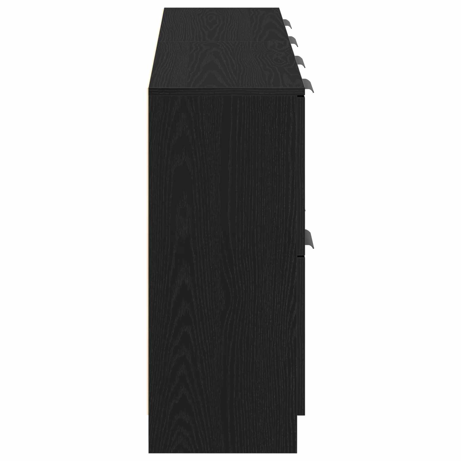 Aparador 2 pcs Roble Negro 60 x 30 x 70 cm Madera de ingeniería