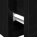 Mueble de pared con cajón 2 pcs Roble Negro 68 x 30 x 20 cm