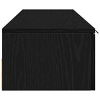 Mueble de pared con cajón 2 pcs Roble Negro 68 x 30 x 20 cm