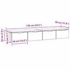 Mueble de pared con cajón 2 pcs Roble Negro 68 x 30 x 20 cm