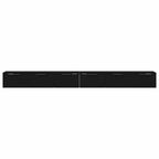 Mueble de pared con cajón 2 pcs Roble Negro 102 x 30 x 20 cm