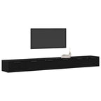 Mueble de pared con cajón 2 pcs Roble Negro 102 x 30 x 20 cm