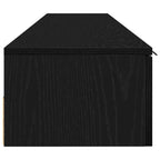 Mueble de pared con cajón 2 pcs Roble Negro 102 x 30 x 20 cm