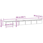 Mueble de pared con cajón 2 pcs Roble Negro 102 x 30 x 20 cm