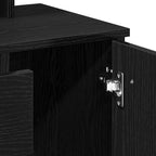 Conjunto de Mesa de Tocador con cajón 2 pcs Roble Negro