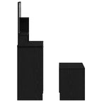 Conjunto de Mesa de Tocador con cajón 2 pcs Roble Negro