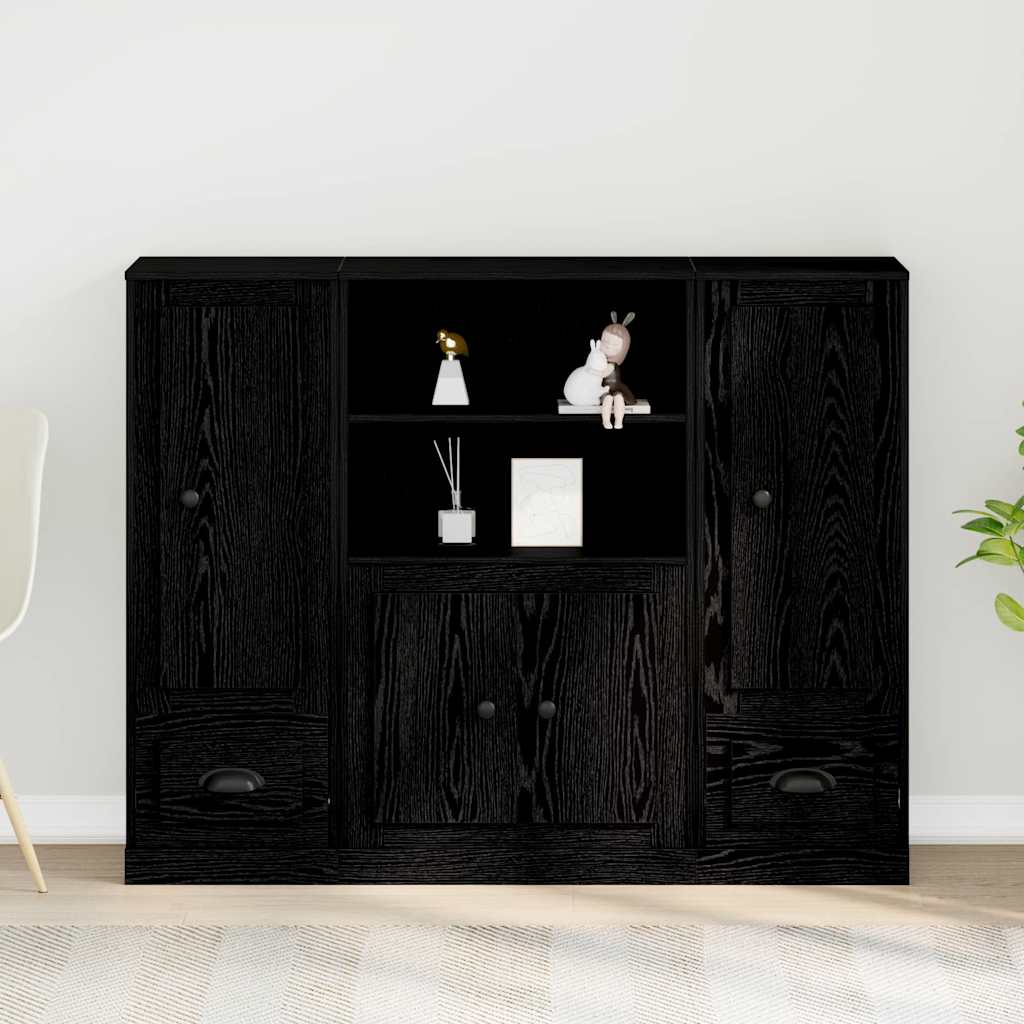 Highboard con cajón Roble Negro 132 x 35.5 x 103.5 cm