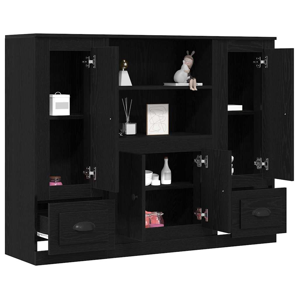 Highboard con cajón Roble Negro 132 x 35.5 x 103.5 cm